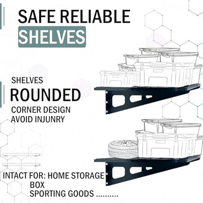 4 Pack 2x4ft Garage Wall Shelving (4 Count)