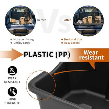 Full Size Truck Bed Storage Box Compatible with Ford Chevrolet GMC Dodge Ram Toyota Nissan Universal 55 Inch