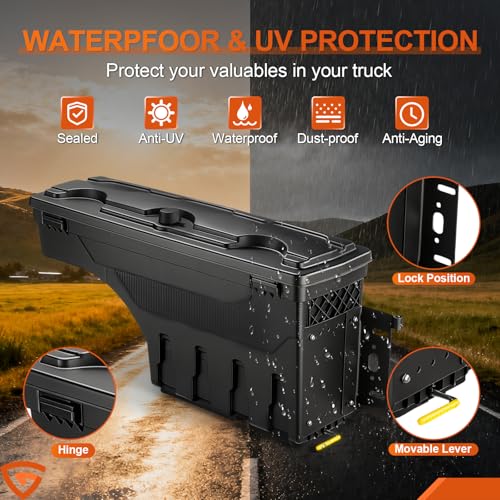 Truck Bed Swinging Toolbox Fits for Chevy GMC Silverado (7.5 Count)