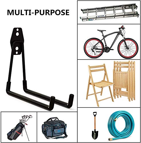 Garage Hooks 4 Pack Wall Mount Storage Hanger with 2 Extension Cord Holder Organizer