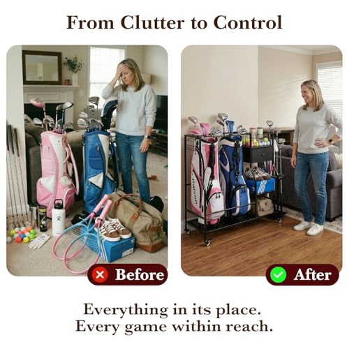 Golf Bag Organizer for Garage