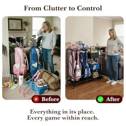 Golf Bag Organizer for Garage