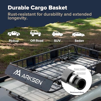 54" x 34" x 6" Roof Rack Cargo Basket with Bag