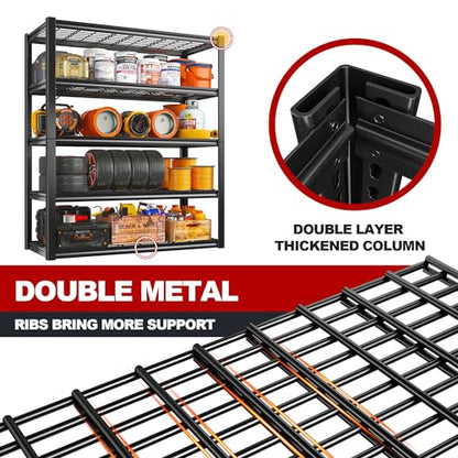 48" W Garage Shelving Heavy Duty Load 2500LBS (4 Count)
