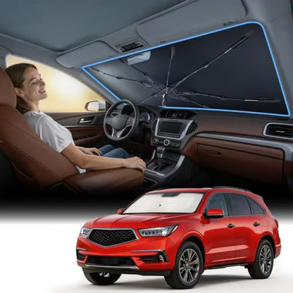 Vinyl Coating Heat Shield] Windshield Sun Shade Umbrella Custom for MDX