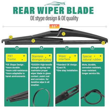 Windshield Wiper Blades Replacement for Jeep Renegade 2015