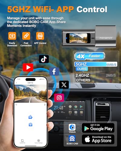 Dash Cam Front and Rear 4K