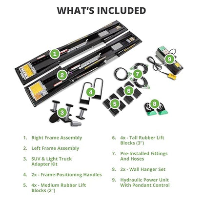 Bundle 8000TLX Portable Car Lift