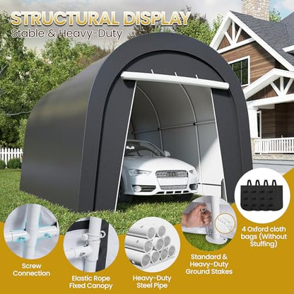 10' x 15' Carport with 6 Heavy Duty Ground Stakes
