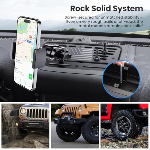 Metal Adjustable Phone Mount for Jeep Wrangler JK JKU 2011