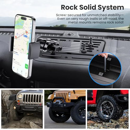 Metal Adjustable Phone Mount for Jeep Wrangler JK JKU 2011