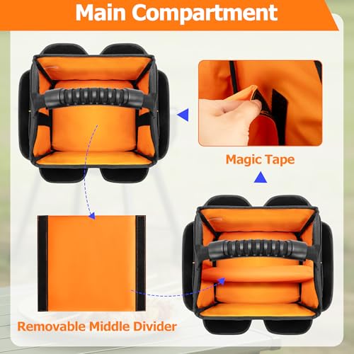 Grill Utensil Storage Bag with Divider & Boards & Pockets & Handle
