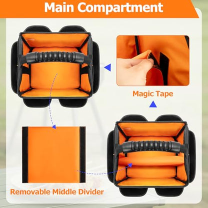 Grill Utensil Storage Bag with Divider & Boards & Pockets & Handle