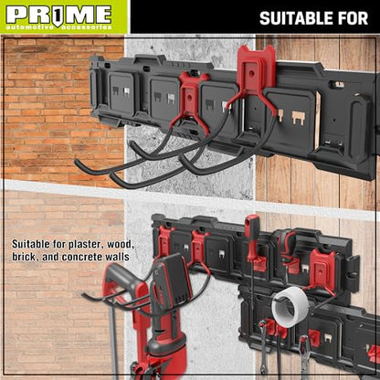 PR1ME 1 Pack Garage Garden Tool Organizer Wall Mount Hooks