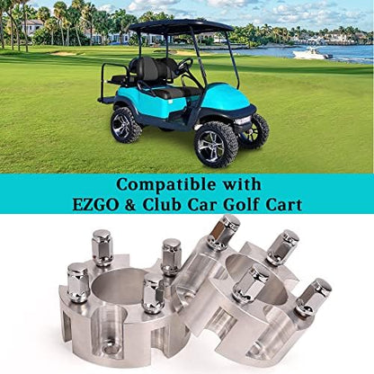 2 Inch Golf Cart Wheel Spacers Kit with Lug Nuts