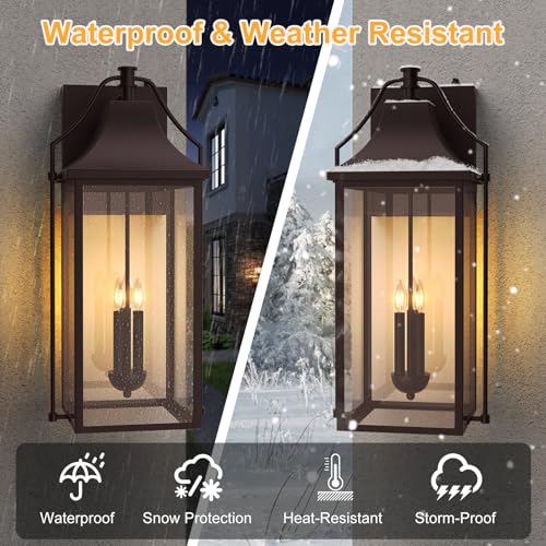 25IN Dusk to Dawn Outdoor Wall Sconce