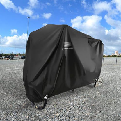 Motorcycle Cover Waterproof Outdoor All Weather Protection Black