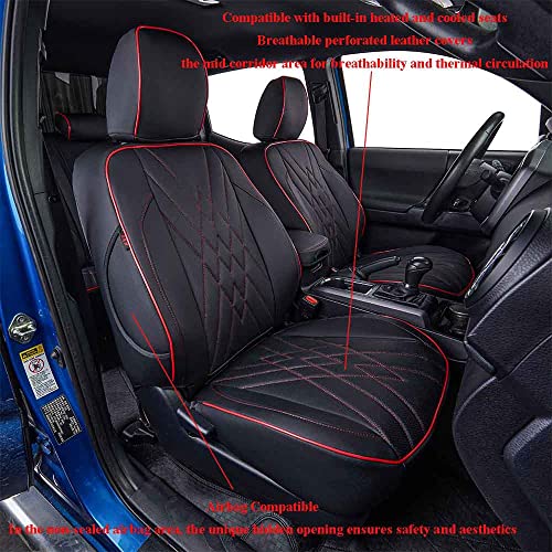 Custom Fit Tacoma Front Car Seat Covers for Toyota Tacoma 2016 2017 2018 2019 2020 2021 2022 2023 Double Cab