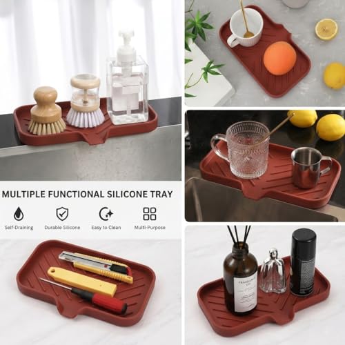 Silicone Soap Dish with Drain Spout