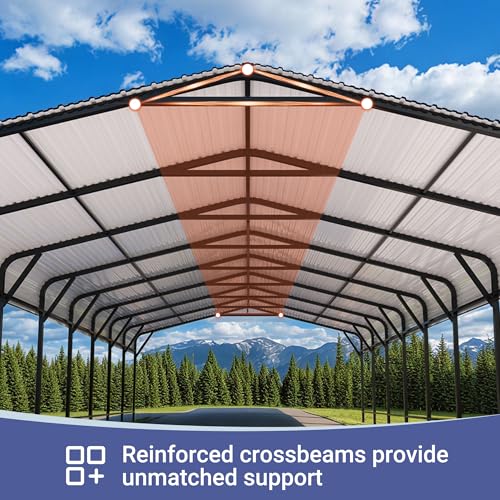 20x40 FT Heavy Duty Metal Carport Canopy