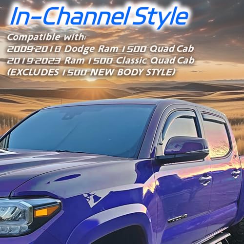 4 PCS in Channel Rain Guards for 2009 (4 Count)
