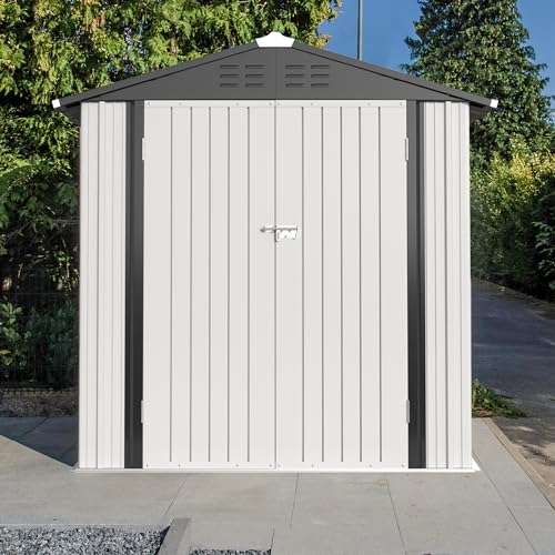 Metal Outdoor Storage Shed 6 x 4 FT Metal Shed with Lockable Door