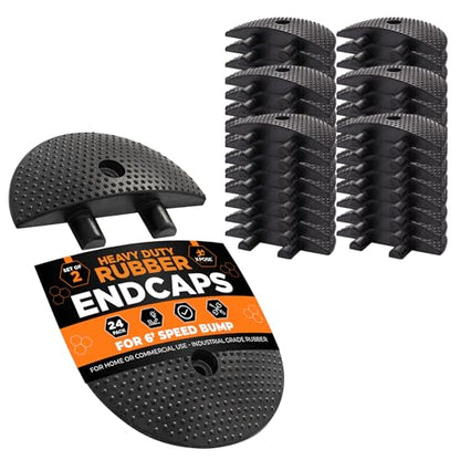 Rubber End Caps for 6 Ft Speed Bumps (24 Count)