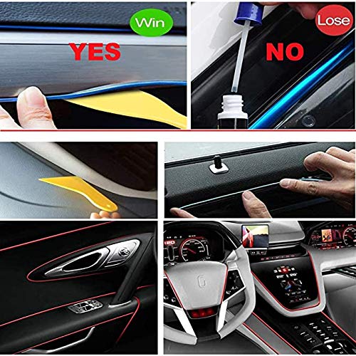 El Wire Yellow Interior Car LED Strip Lights