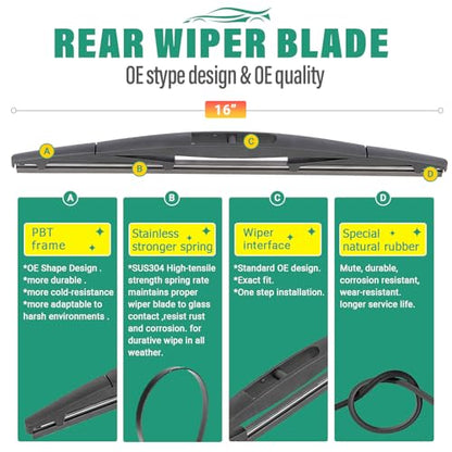 Windshield Wiper Blades Replacement for Honda Odyssey 2005
