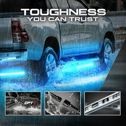 Aura RGB Aluminum Truck Underglow Kit with Remote Control (4 Count)