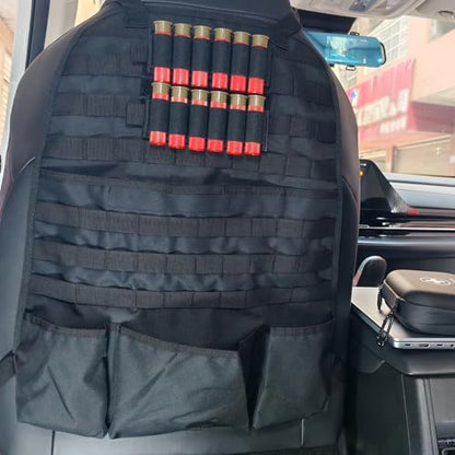 Car Seat Back Organizer Tactical MOLLE Panel Back Seat Storage Bag Universal Car Seat Cover Protector