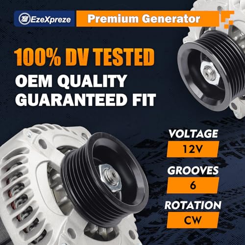 EzeXpreze New Alternator fit for Honda for Accord 2004 2005 2006 2007 130Amp 12V Compatible V6 3.0L