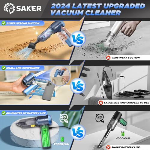 Handheld Car Vacuum Portable Cordless17000Pa HL132 Blue