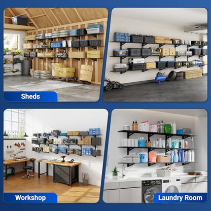 3 Tier 1x4ft Garage Storage Wall Shelving