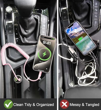USB C to Lightning Cable 3FT for Car (2 Count)