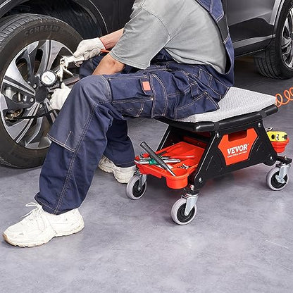Mechanic Stool 300 LBS Capacity Garage Stool Gift for Men