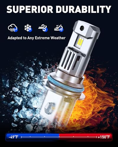 9007 HB5 LED Bulb Hi Lo 50000LM for Automotive Halogen 9007 Light (2 Count)