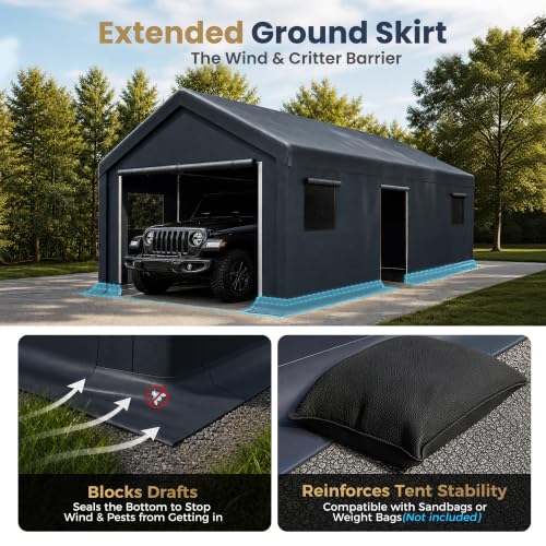 13x24ft Portable Garage Carport