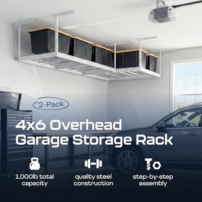 MonsterRax 2 Pack 4x6 Overhead Garage Storage Rack (2 Count)