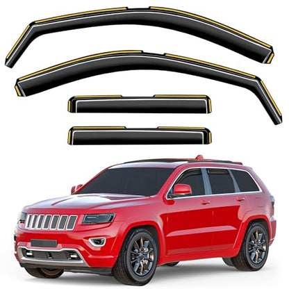 Window Visors Rain Guards for Jeep Grand Cherokee (4 Count)