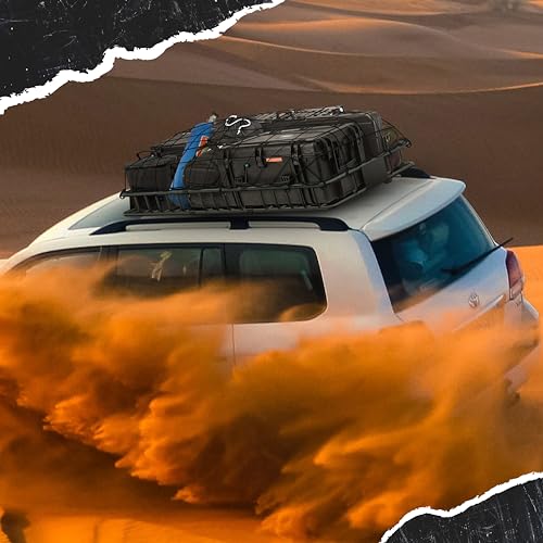 50"x36"x4.5" Extendable Car & SUV Rooftop Cargo Carrier 250Lbs Cap