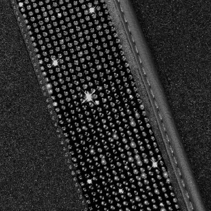 Black Bling Car Floor Mats Full Set