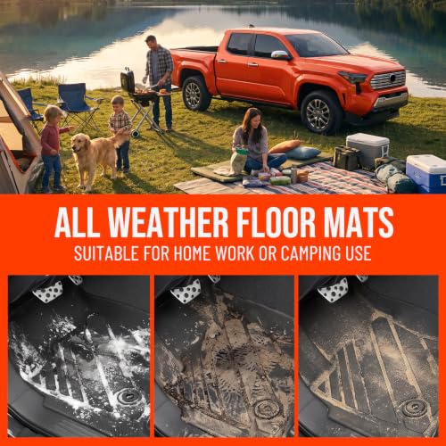 Floor Mats for Toyota Tacoma Double Cab 2024 2025 2026 (7 Count)
