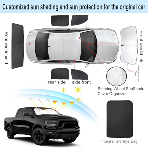 Window Shades for Dodge RAM 1500 2019 (6 Count)
