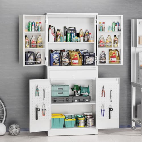 Metal Storage Cabinet with 4 Doors & 1 Drawer