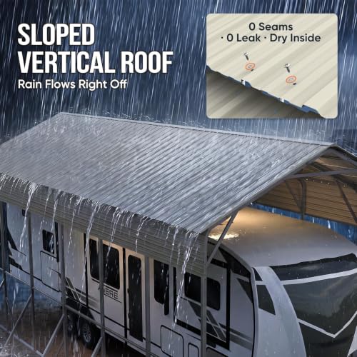 14x30x15 FT RV Metal Carport
