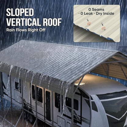 14x30x15 FT RV Metal Carport