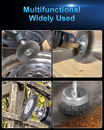 15 Pack Carbon Steel Wire Wheel Brush (15 Count)