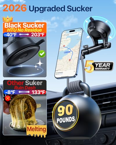 Military Grade for MagSafe Car Mount Holder【Upgraded Strongest Suction】