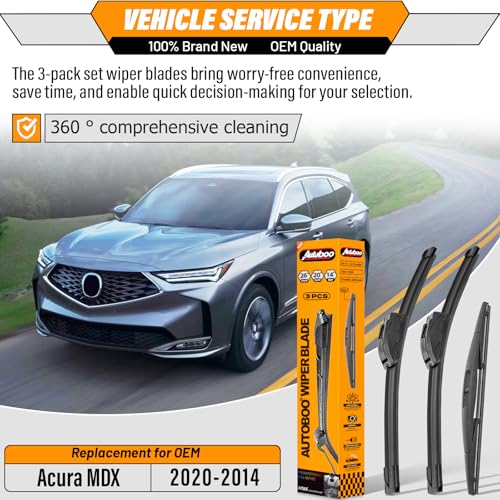 Windshield Wiper Blade Replacement for Acura MDX 2014